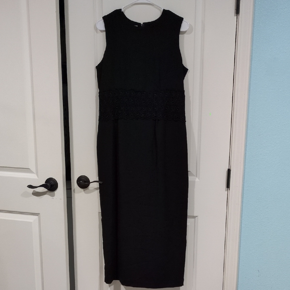 Talbots Black Sleeveless Maxi Dress